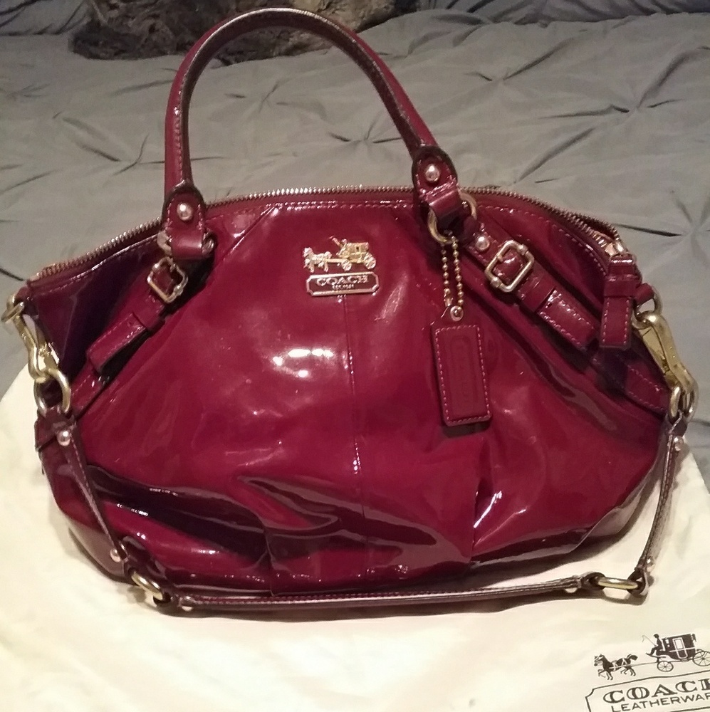Patent  leather coach satchel